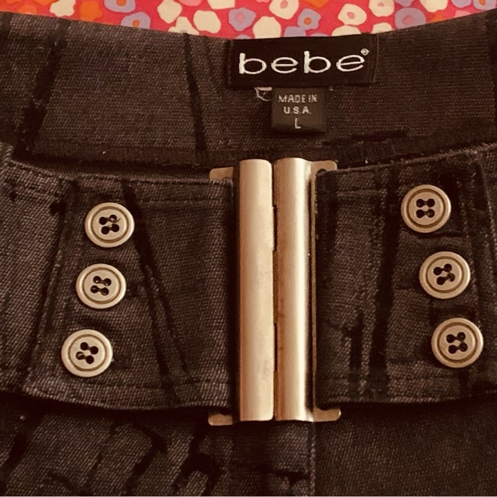 Nice Authentic Bebe Black Denim Wide Leg Jeans